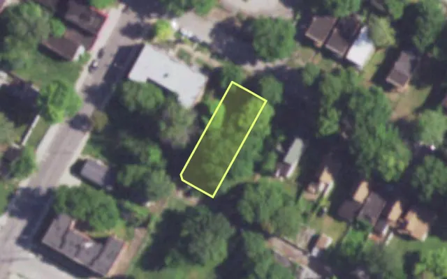 Aerial view of 4154 GREEN LEA PL — vacant lot, St. Louis with approximate parcel outline