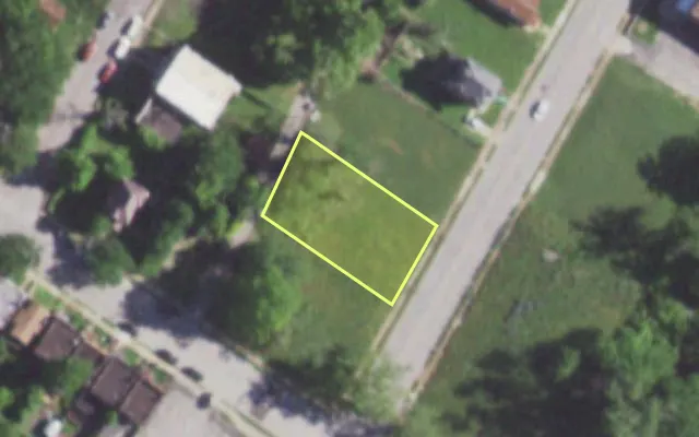 Aerial view of 1415 GOODFELLOW BLVD — vacant lot, St. Louis with approximate parcel outline