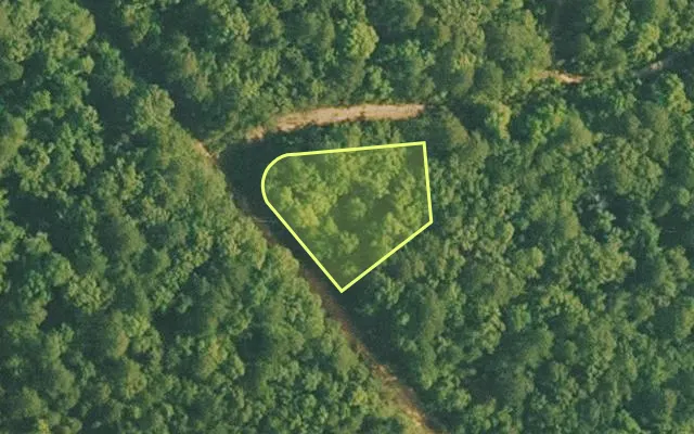 Aerial view of VAN BUREN County parcel 4500-01398-0000 — Arkansas post-auction with approximate parcel outline