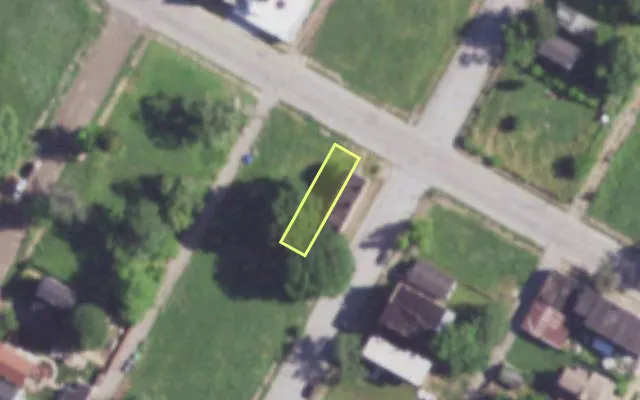 Aerial view of 3728 CARTER AV — vacant lot, St. Louis with approximate parcel outline