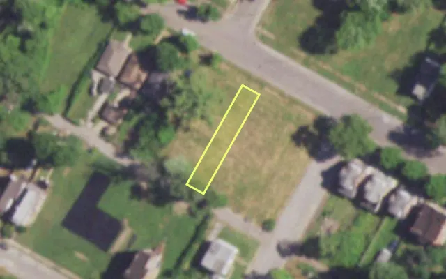 Aerial view of 4608 MAFFITT AV — vacant lot, St. Louis with approximate parcel outline