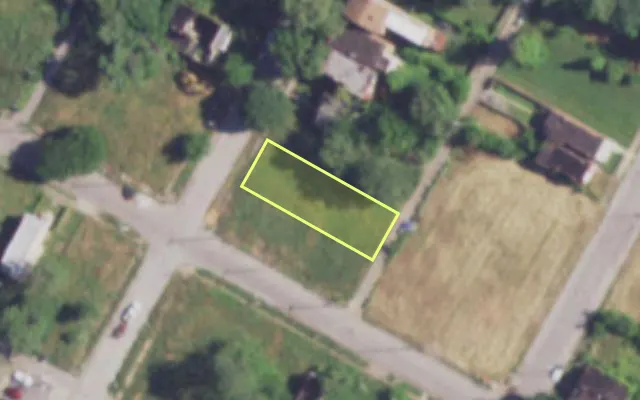 Aerial view of 1704 BELLE GLADE AV — vacant lot, St. Louis with approximate parcel outline