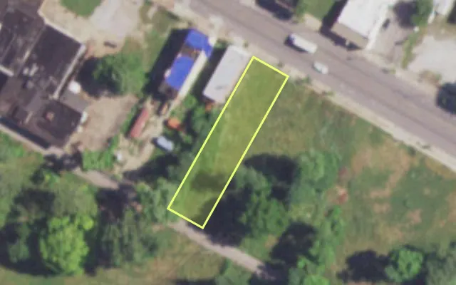 Aerial view of 4236 DR MARTIN LUTHER KING DR — vacant lot, St. Louis with approximate parcel outline