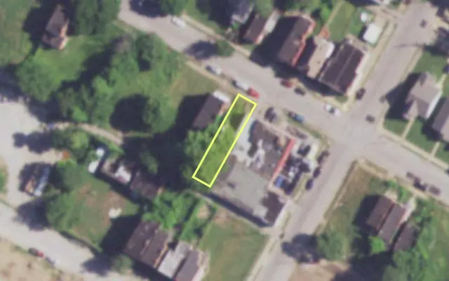 Aerial view of 3710 COTE BRILLIANTE AV — vacant lot, St. Louis with approximate parcel outline