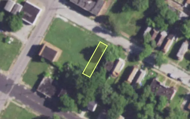 Aerial view of 4148 PENROSE ST — vacant lot, St. Louis with approximate parcel outline