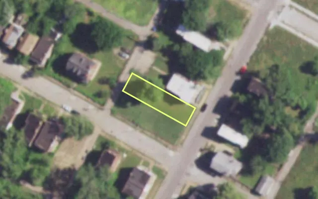 Aerial view of 1807 ANNIE MALONE DR — vacant lot, St. Louis with approximate parcel outline