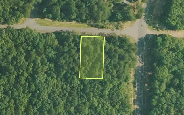 Aerial view of VAN BUREN County parcel 4400-22163-0000 — Arkansas post-auction with approximate parcel outline