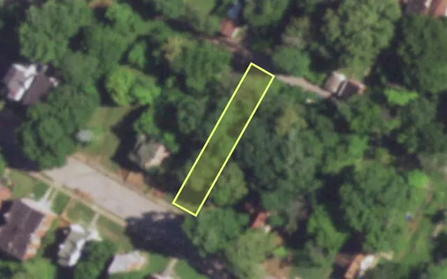 Aerial view of 4817 COTE BRILLIANTE AV — vacant lot, St. Louis with approximate parcel outline