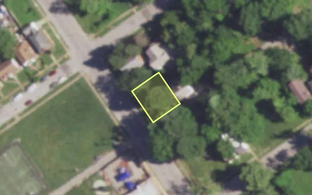 Aerial view of 5617 LILLIAN AV — vacant lot, St. Louis with approximate parcel outline
