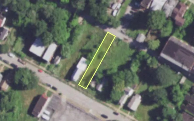 Aerial view of 4137 LEXINGTON AV — vacant lot, St. Louis with approximate parcel outline