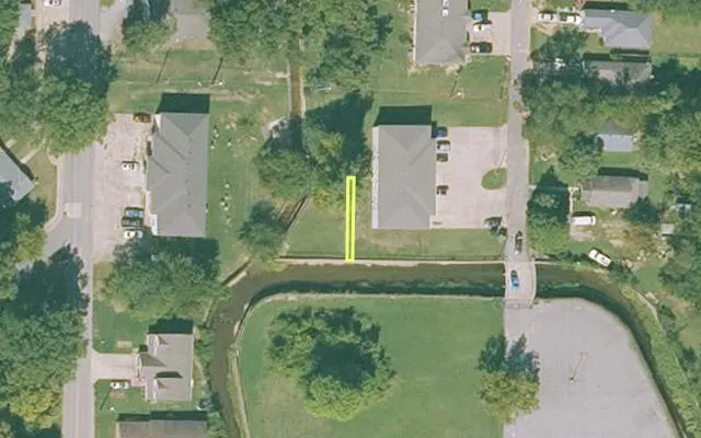 Aerial view of CRAWFORD County parcel 700-03994-000 — Arkansas post-auction with approximate parcel outline