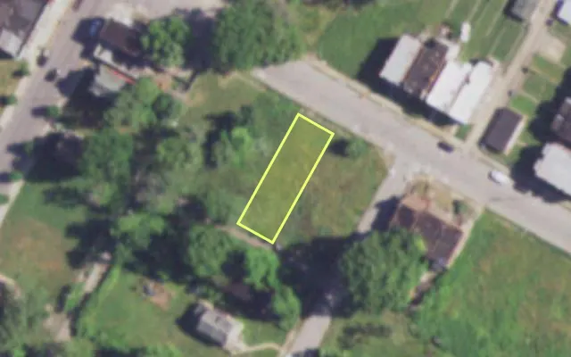 Aerial view of 4338 ASHLAND AV — vacant lot, St. Louis with approximate parcel outline