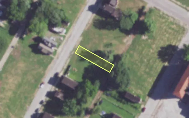 Aerial view of 4232 PLEASANT ST — vacant lot, St. Louis with approximate parcel outline