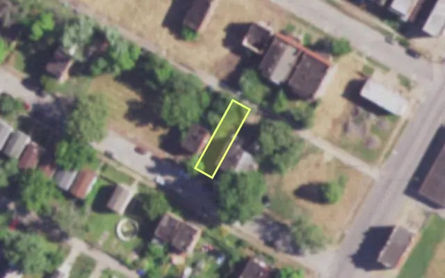 Aerial view of 3919 KENNERLY AV — vacant lot, St. Louis with approximate parcel outline