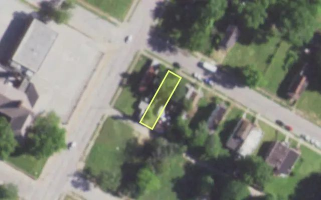 Aerial view of 5758 MAFFITT AV — vacant lot, St. Louis with approximate parcel outline