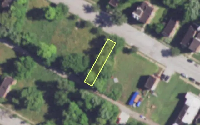 Aerial view of 3968 COOK AV — vacant lot, St. Louis with approximate parcel outline