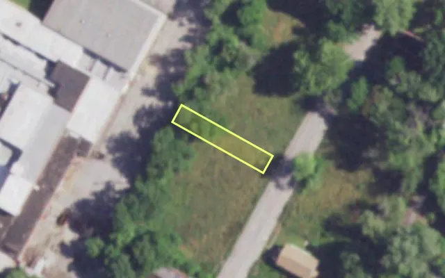 Aerial view of 3107 NEW ASHLAND PL — vacant lot, St. Louis with approximate parcel outline