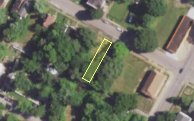 Aerial view of 4420 KENNERLY AV — vacant lot, St. Louis with approximate parcel outline