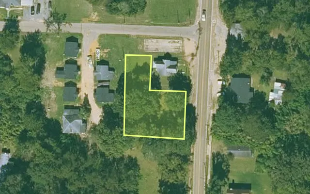 Aerial view of BRADLEY County parcel 731-00192-000 — Arkansas post-auction with approximate parcel outline