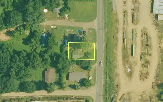 Aerial view of OUACHITA County parcel 828-00001-000R — Arkansas post-auction with approximate parcel outline