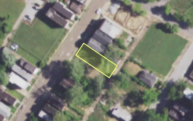 Aerial view of 4350 COLLEGE AV — vacant lot, St. Louis with approximate parcel outline