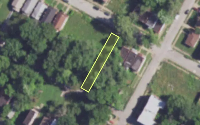 Aerial view of 4208 LEXINGTON AV — vacant lot, St. Louis with approximate parcel outline