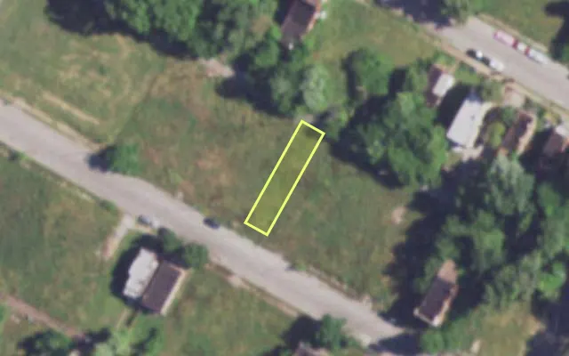 Aerial view of 4029 GARFIELD AV — vacant lot, St. Louis with approximate parcel outline