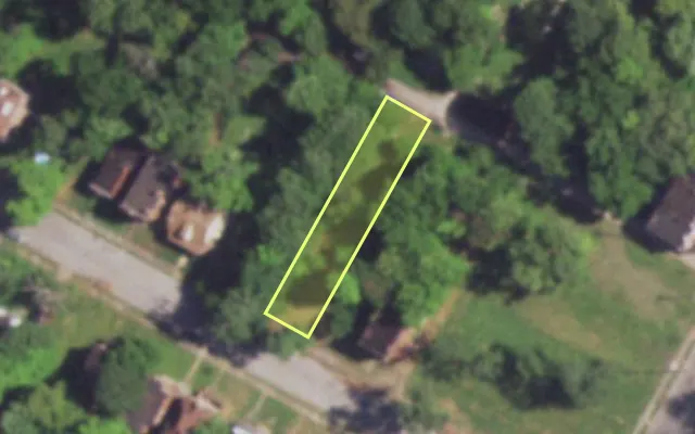 Aerial view of 4729 COTE BRILLIANTE AV — vacant lot, St. Louis with approximate parcel outline