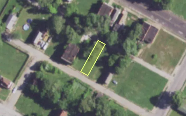 Aerial view of 3823 SHERMAN PL — vacant lot, St. Louis with approximate parcel outline