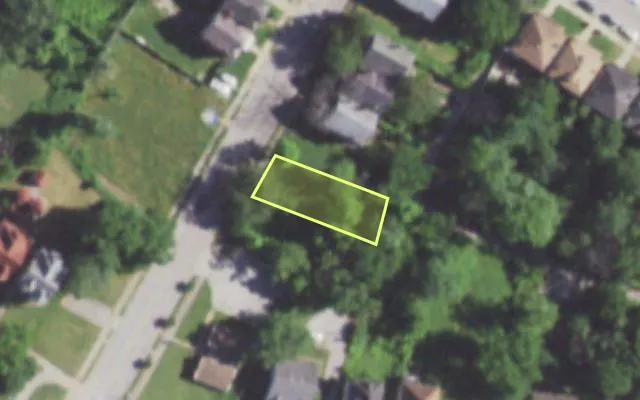 Aerial view of 1224 GOODFELLOW BLVD — vacant lot, St. Louis with approximate parcel outline
