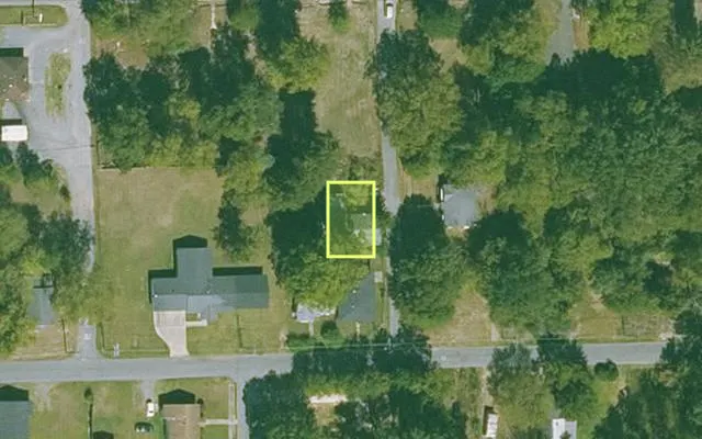 Aerial view of JEFFERSON County parcel 930-35757-000 — Arkansas post-auction with approximate parcel outline