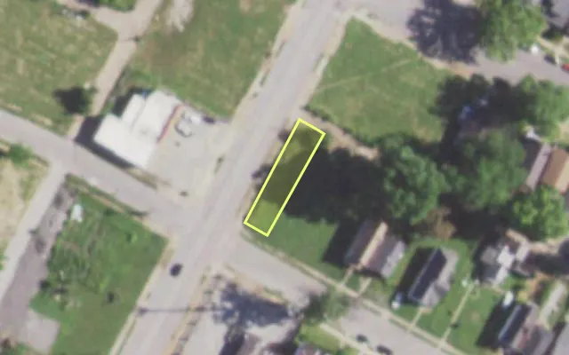 Aerial view of 2844 GOODFELLOW BLVD — vacant lot, St. Louis with approximate parcel outline