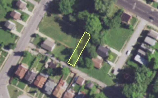 Aerial view of 4116 R FAIR AV — vacant lot, St. Louis with approximate parcel outline
