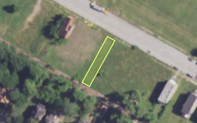 Aerial view of 4018 EVANS AV — vacant lot, St. Louis with approximate parcel outline