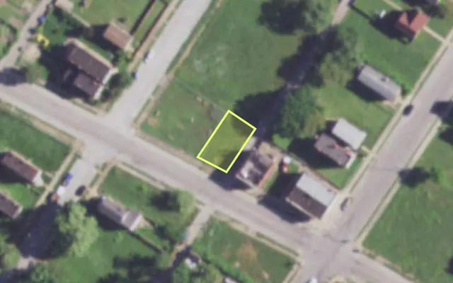 Aerial view of 3815 CARTER AV — vacant lot, St. Louis with approximate parcel outline