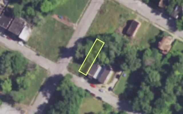Aerial view of 3965 ALDINE AV — vacant lot, St. Louis with approximate parcel outline