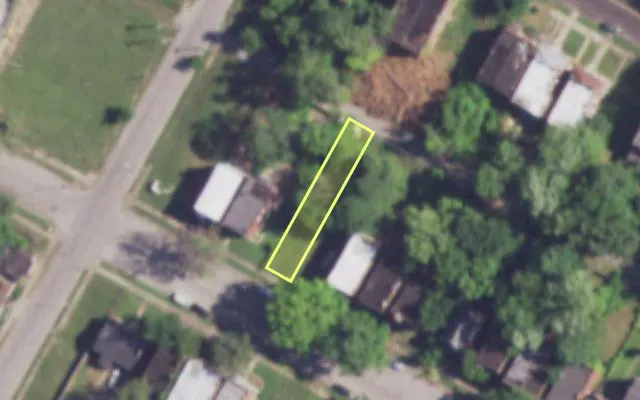 Aerial view of 4271 MAFFITT AV — vacant lot, St. Louis with approximate parcel outline