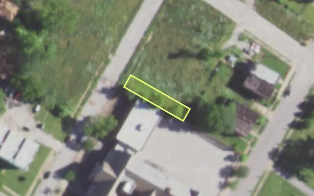Aerial view of 1328 SEMPLE AV — vacant lot, St. Louis with approximate parcel outline