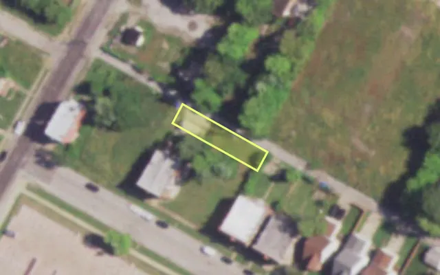 Aerial view of 4657 R EVANS AV — vacant lot, St. Louis with approximate parcel outline
