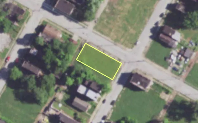 Aerial view of 4163 PLEASANT ST — vacant lot, St. Louis with approximate parcel outline