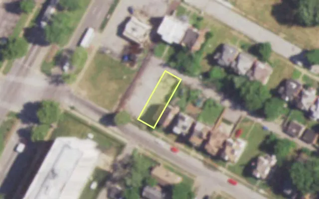 Aerial view of 4963 LEXINGTON AV — vacant lot, St. Louis with approximate parcel outline