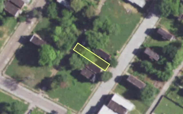 Aerial view of 4317 LINTON AV — vacant lot, St. Louis with approximate parcel outline