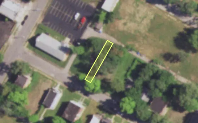 Aerial view of 4657 ST FERDINAND AV — vacant lot, St. Louis with approximate parcel outline