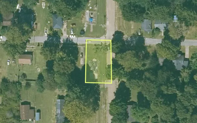 Aerial view of MISSISSIPPI County parcel 305-06840-000 — Arkansas post-auction with approximate parcel outline