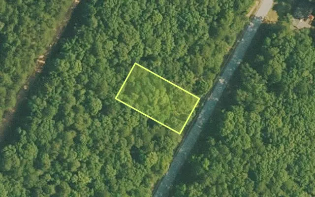 Aerial view of VAN BUREN County parcel 4400-22257-0000 — Arkansas post-auction with approximate parcel outline